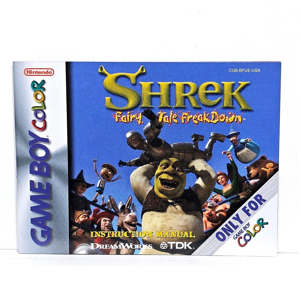 Nintendo Shrek Fairy Tale FreakDown GBC Manual‎ LN